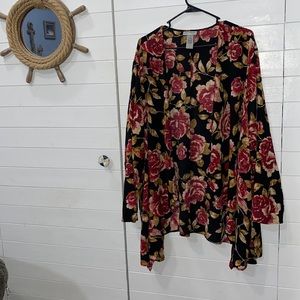 Catherine’s long sleeve rose cardigan